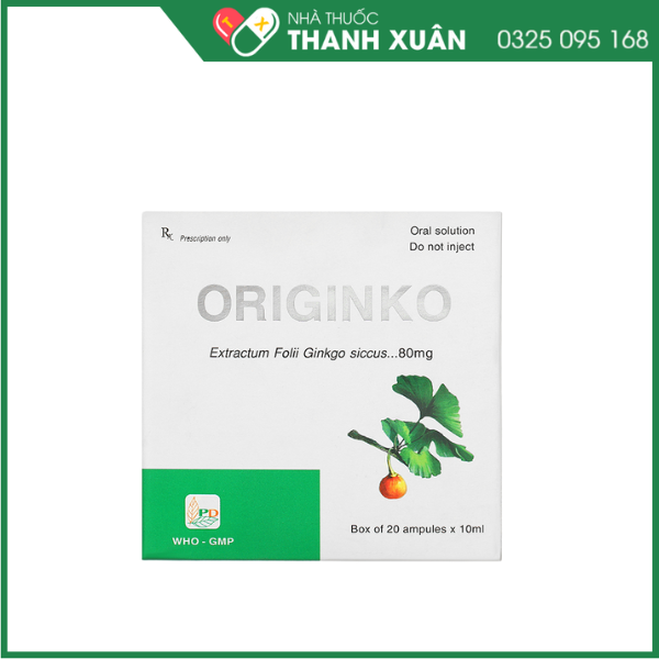 Originko 80mg phòng và điều trị suy giảm trí nhớ, hội chứng tiền đình